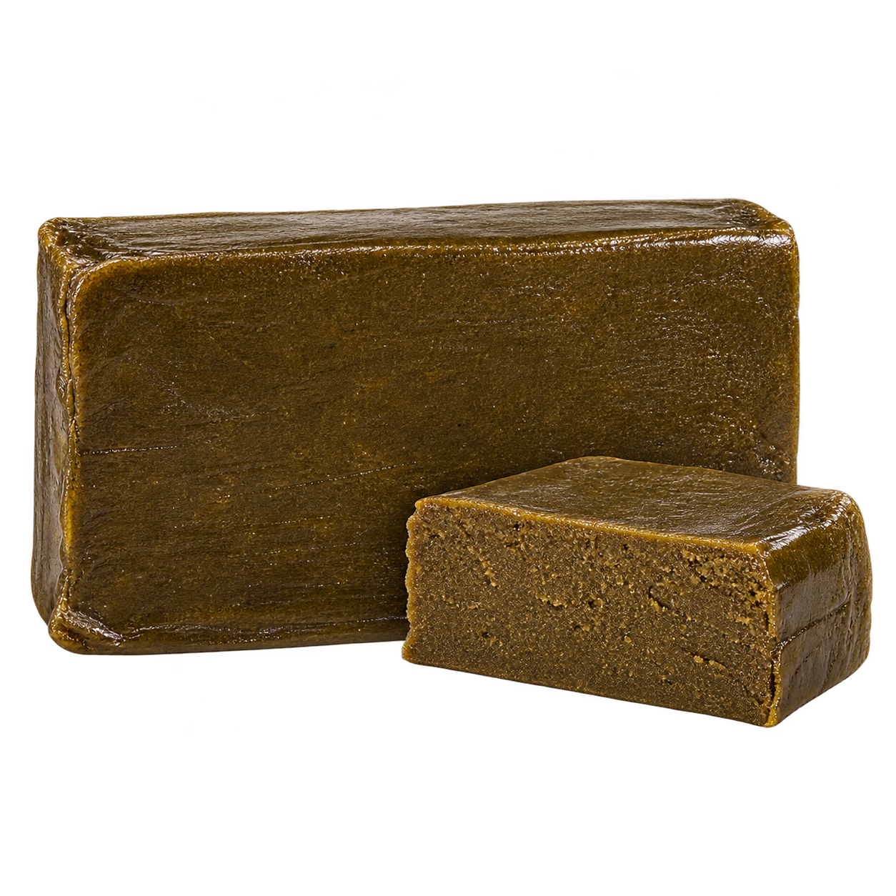 Résine Frozen CBE en plaquette, brune aux nuances olive – LH CBD